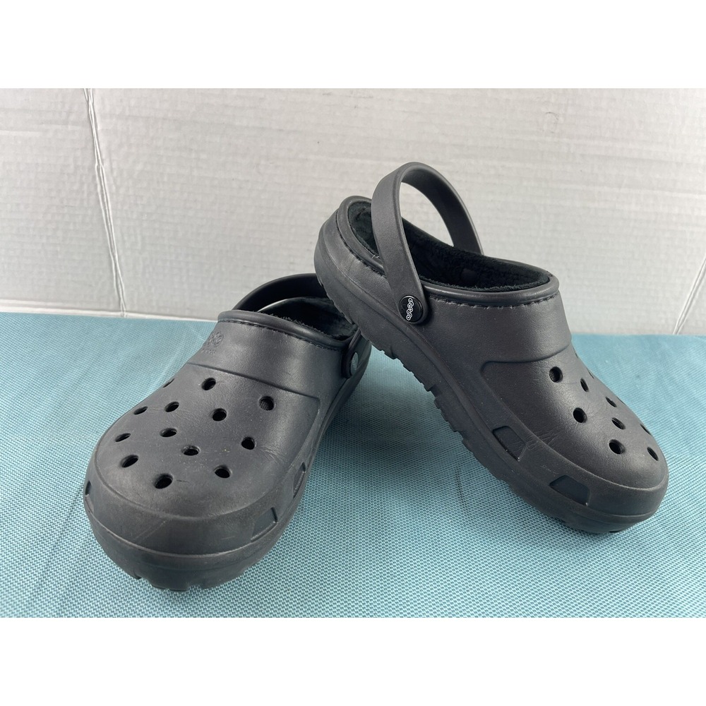 Jibbits by Crocs Presley Clogs Sandals Women 7 M Shoes Black Slingback Slip On
